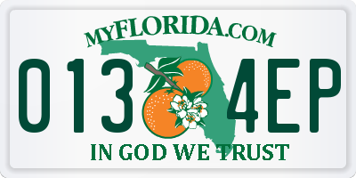 FL license plate 0134EP
