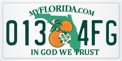 FL license plate 0134FG