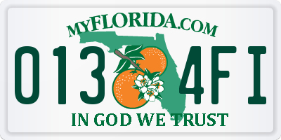FL license plate 0134FI