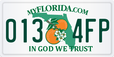 FL license plate 0134FP