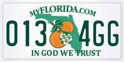 FL license plate 0134GG