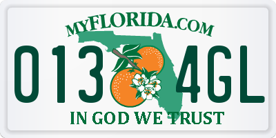 FL license plate 0134GL