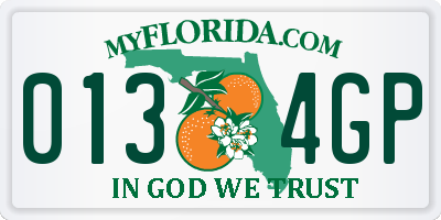 FL license plate 0134GP
