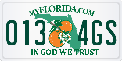 FL license plate 0134GS