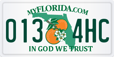 FL license plate 0134HC