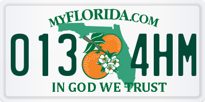 FL license plate 0134HM