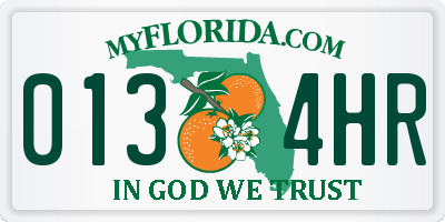 FL license plate 0134HR
