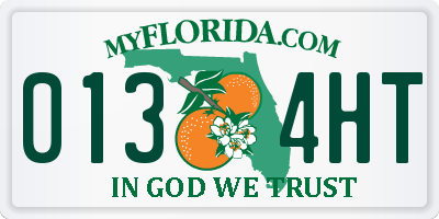 FL license plate 0134HT