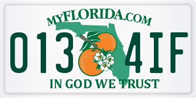 FL license plate 0134IF