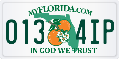 FL license plate 0134IP