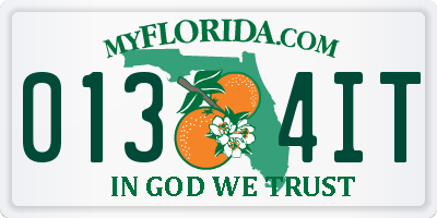 FL license plate 0134IT