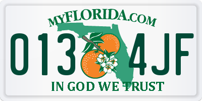 FL license plate 0134JF