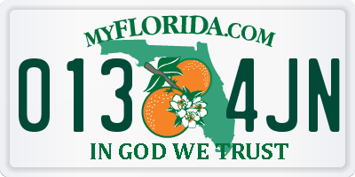 FL license plate 0134JN