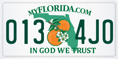 FL license plate 0134JO
