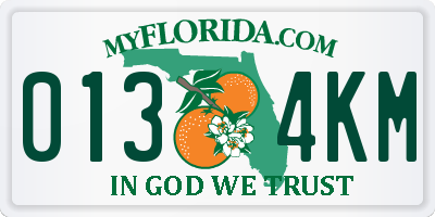 FL license plate 0134KM