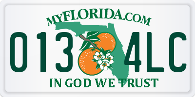 FL license plate 0134LC