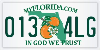 FL license plate 0134LG