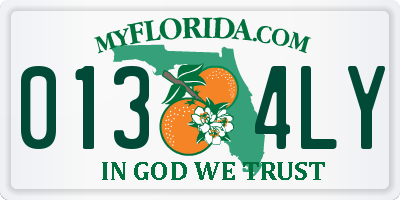 FL license plate 0134LY