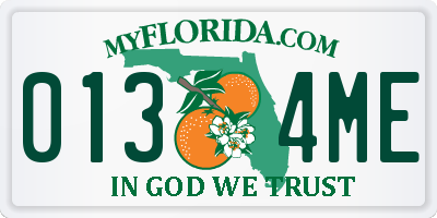FL license plate 0134ME