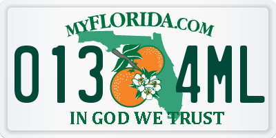 FL license plate 0134ML