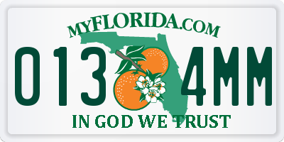 FL license plate 0134MM