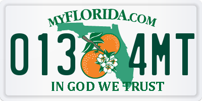 FL license plate 0134MT