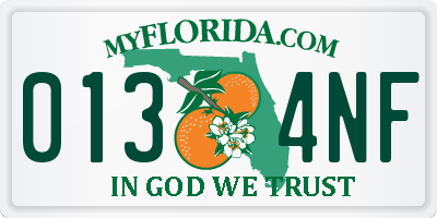 FL license plate 0134NF