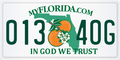 FL license plate 0134OG