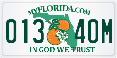 FL license plate 0134OM