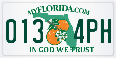FL license plate 0134PH