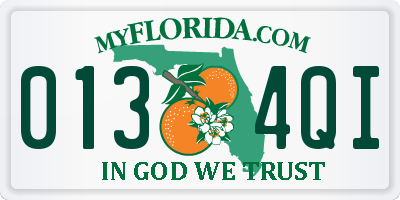 FL license plate 0134QI