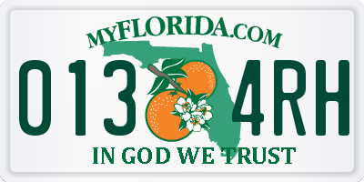 FL license plate 0134RH