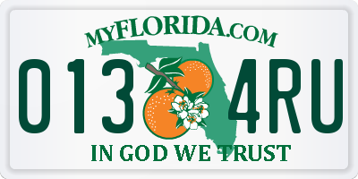 FL license plate 0134RU