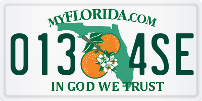 FL license plate 0134SE