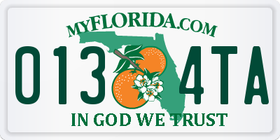 FL license plate 0134TA