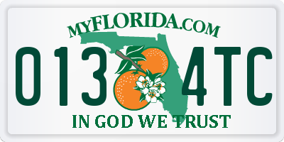FL license plate 0134TC