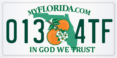 FL license plate 0134TF