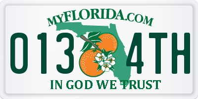 FL license plate 0134TH