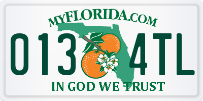 FL license plate 0134TL