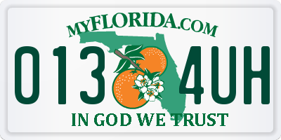 FL license plate 0134UH