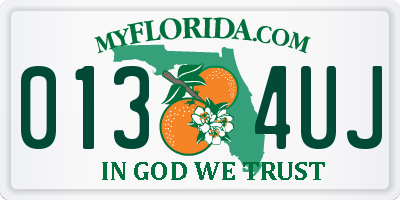 FL license plate 0134UJ