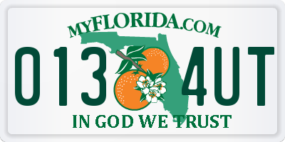 FL license plate 0134UT