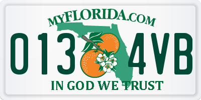 FL license plate 0134VB