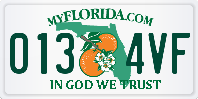 FL license plate 0134VF