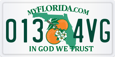 FL license plate 0134VG