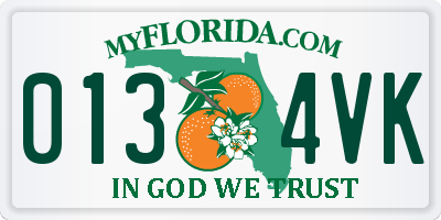 FL license plate 0134VK