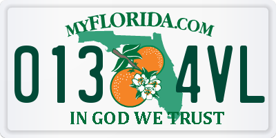 FL license plate 0134VL