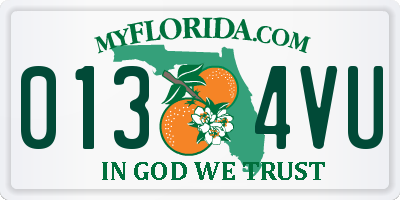 FL license plate 0134VU