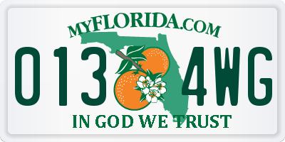 FL license plate 0134WG
