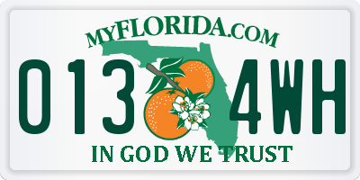 FL license plate 0134WH